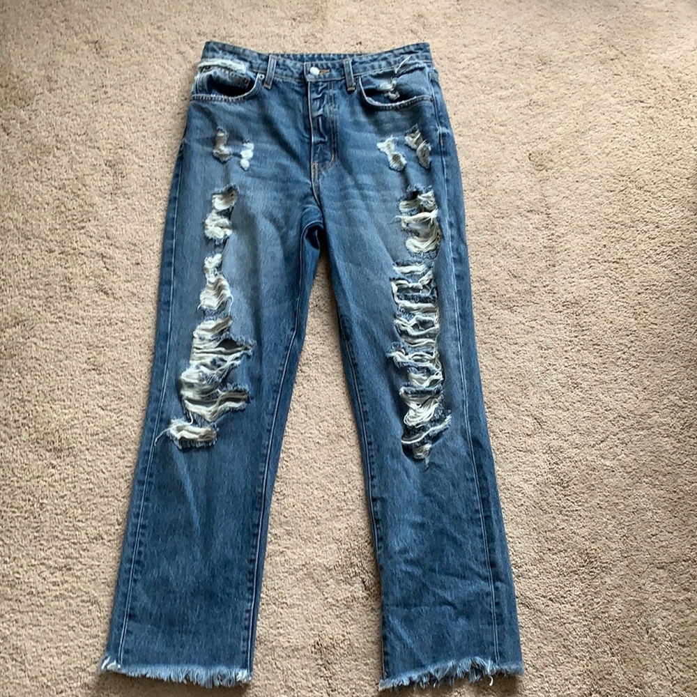 Carmar straight ripped jeans